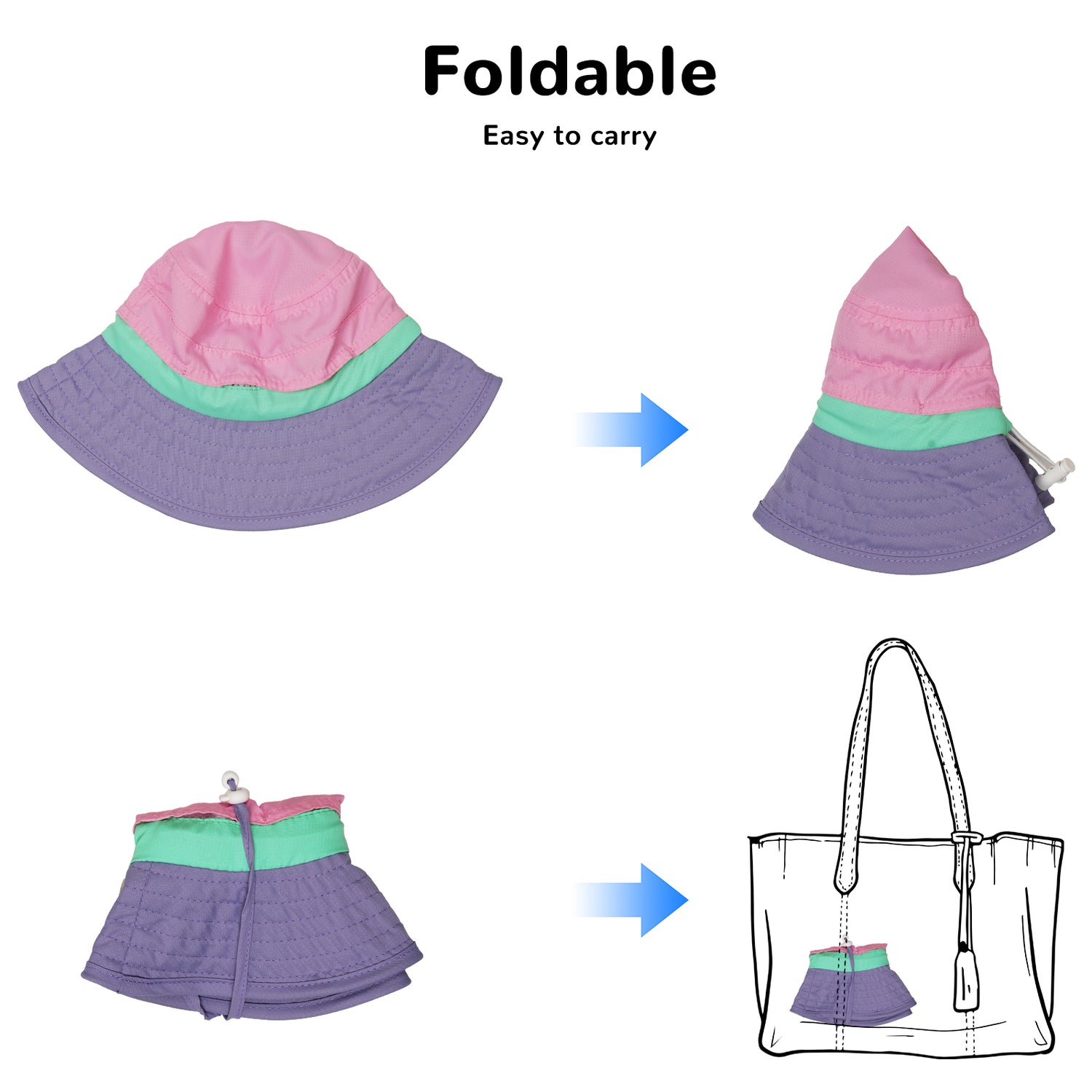 SkyCandy Sun Hat with Neck Flap - Pink