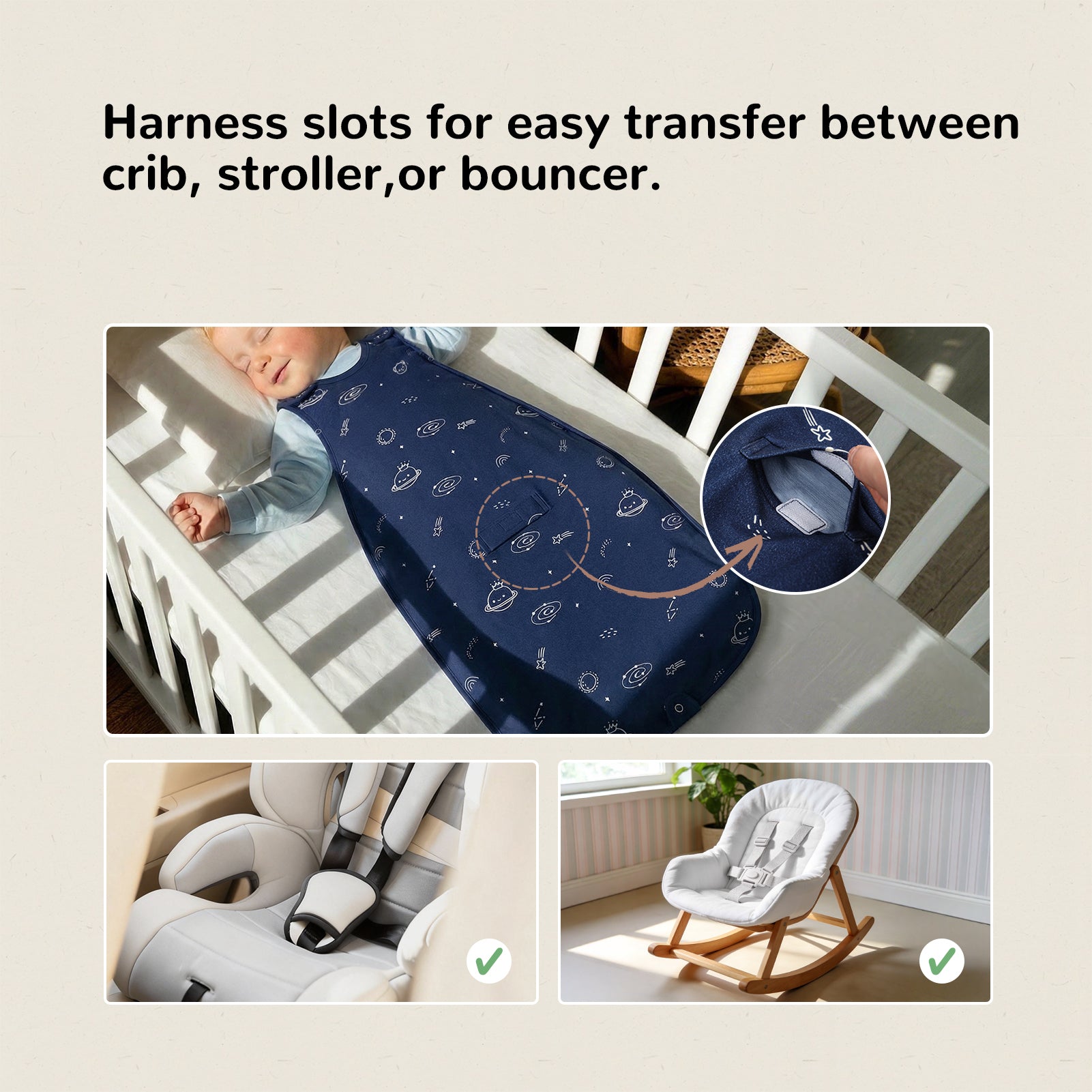 All-Season Merino Sleep sack - Cosmos Blue