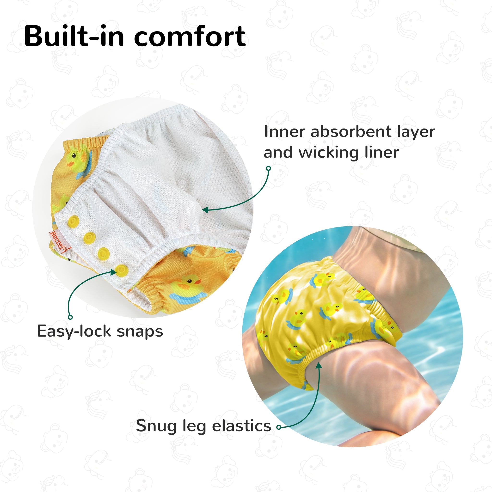 Reusable Swim Diaper - Duck