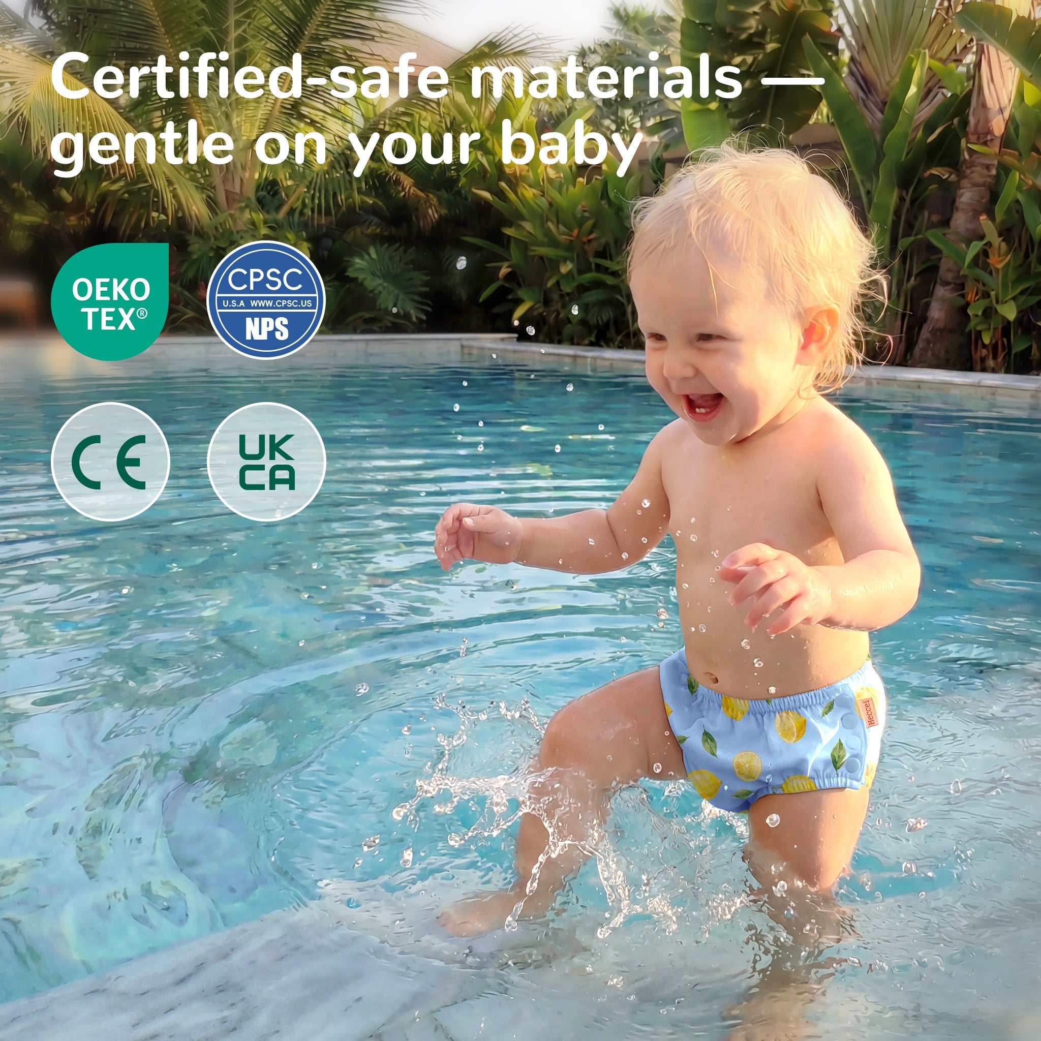 Reusable Swim Diaper - Lemon