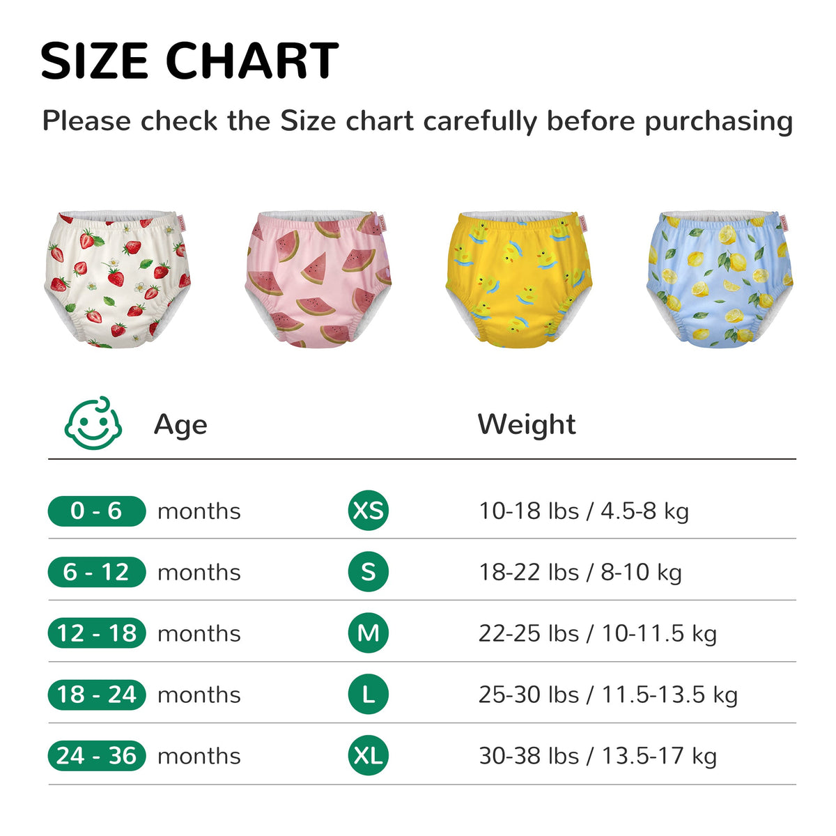 Reusable Swim Diaper - Lemon
