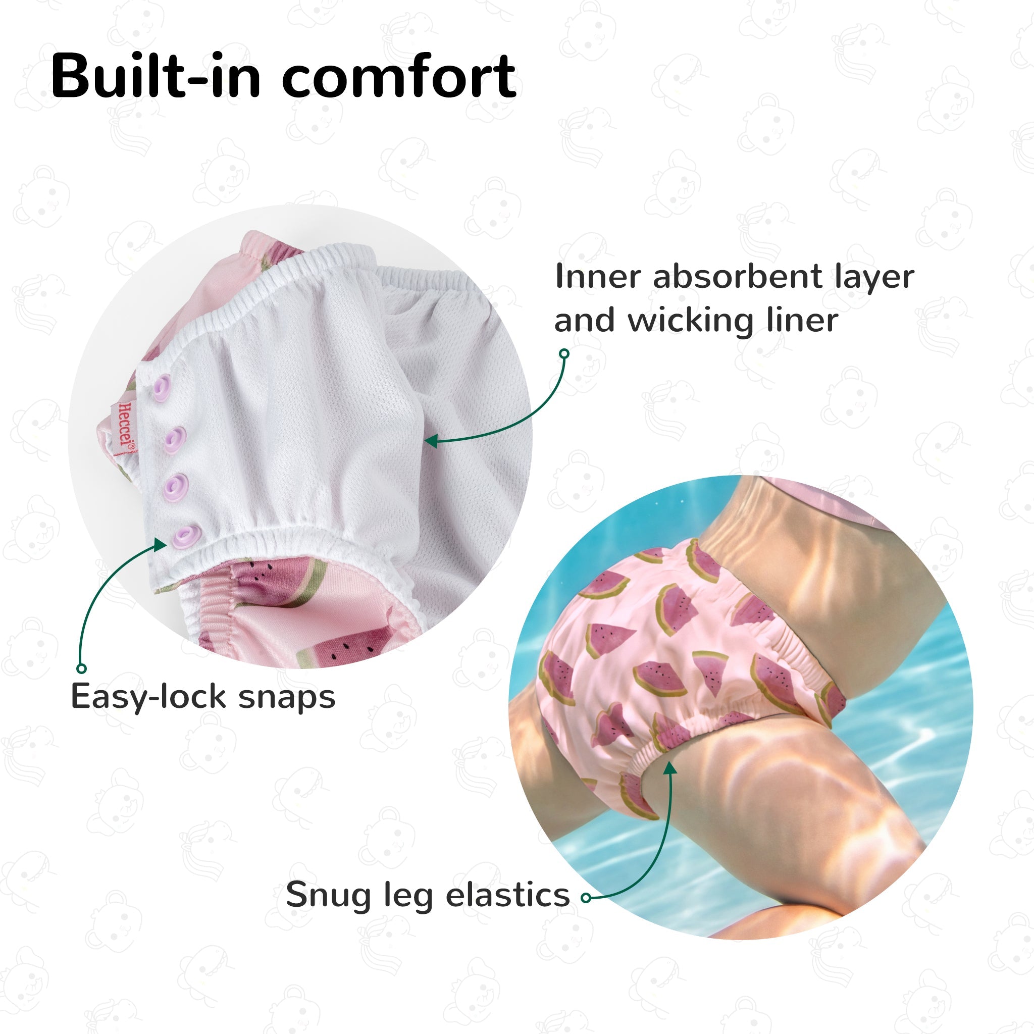 Reusable Swim Diaper - Watermelon