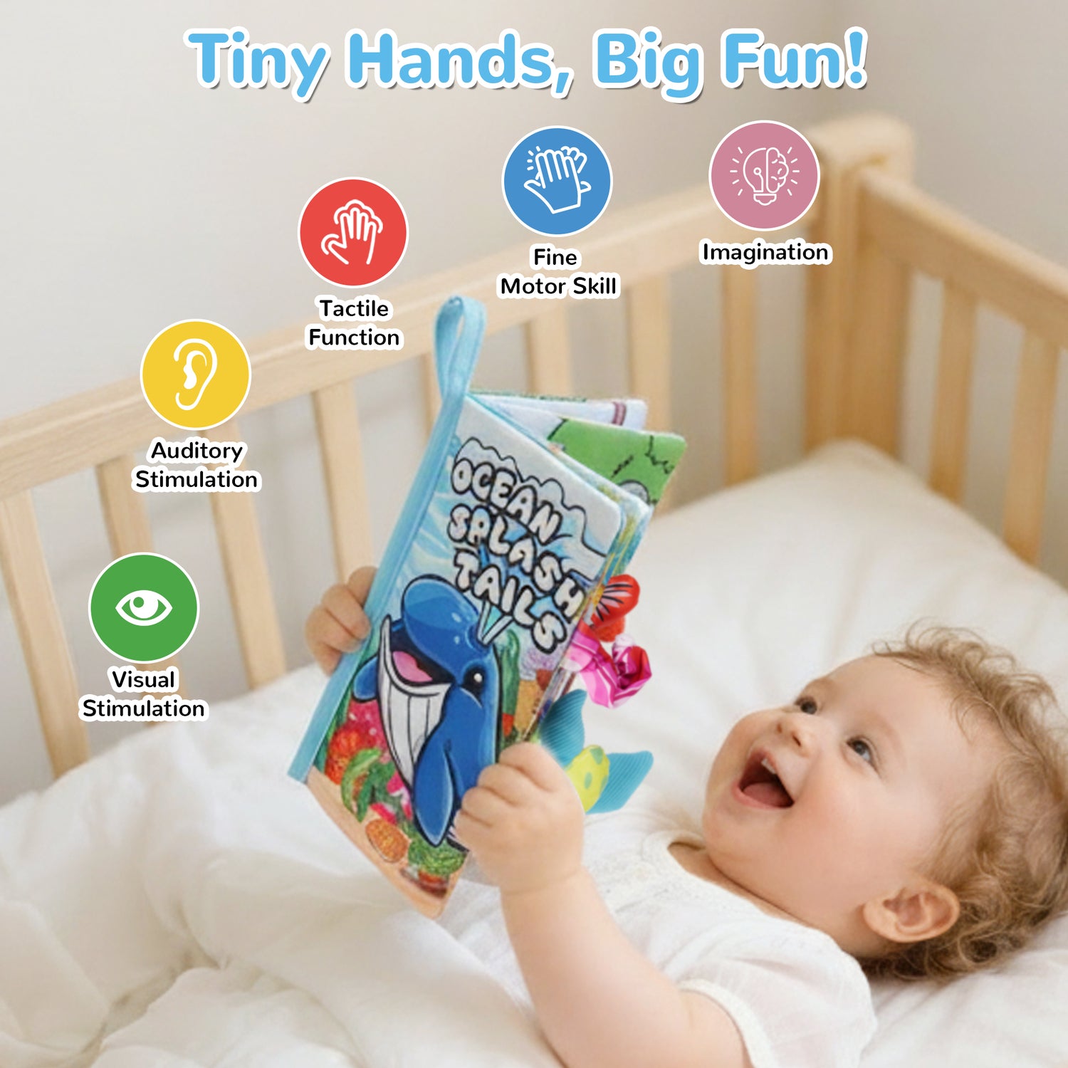 Tail Friends™ Sensory Cloth Book - Animal &amp; Ocean