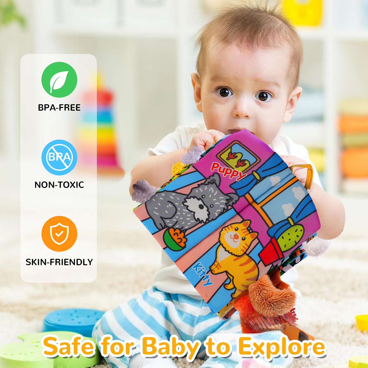 Tail Friends™ Sensory Cloth Book - Plush