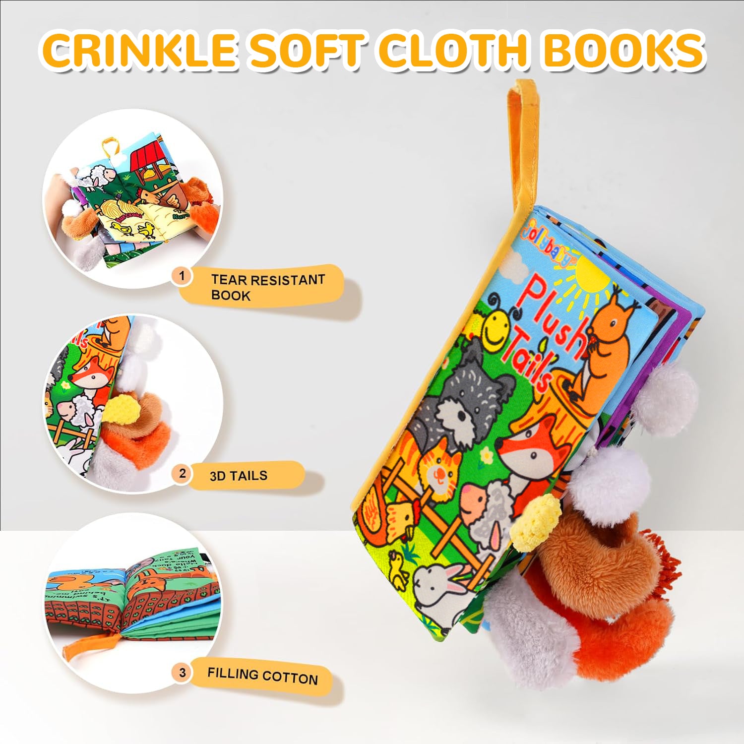 Tail Friends™ Sensory Cloth Book - Plush