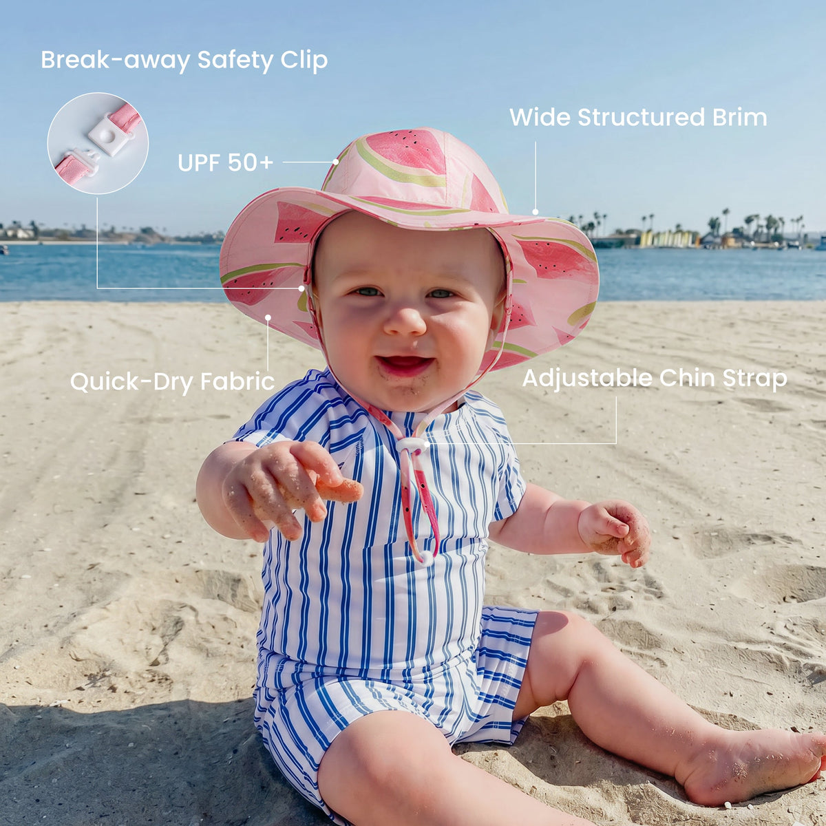 WhaleFold™ Sun Hat - Watermelon