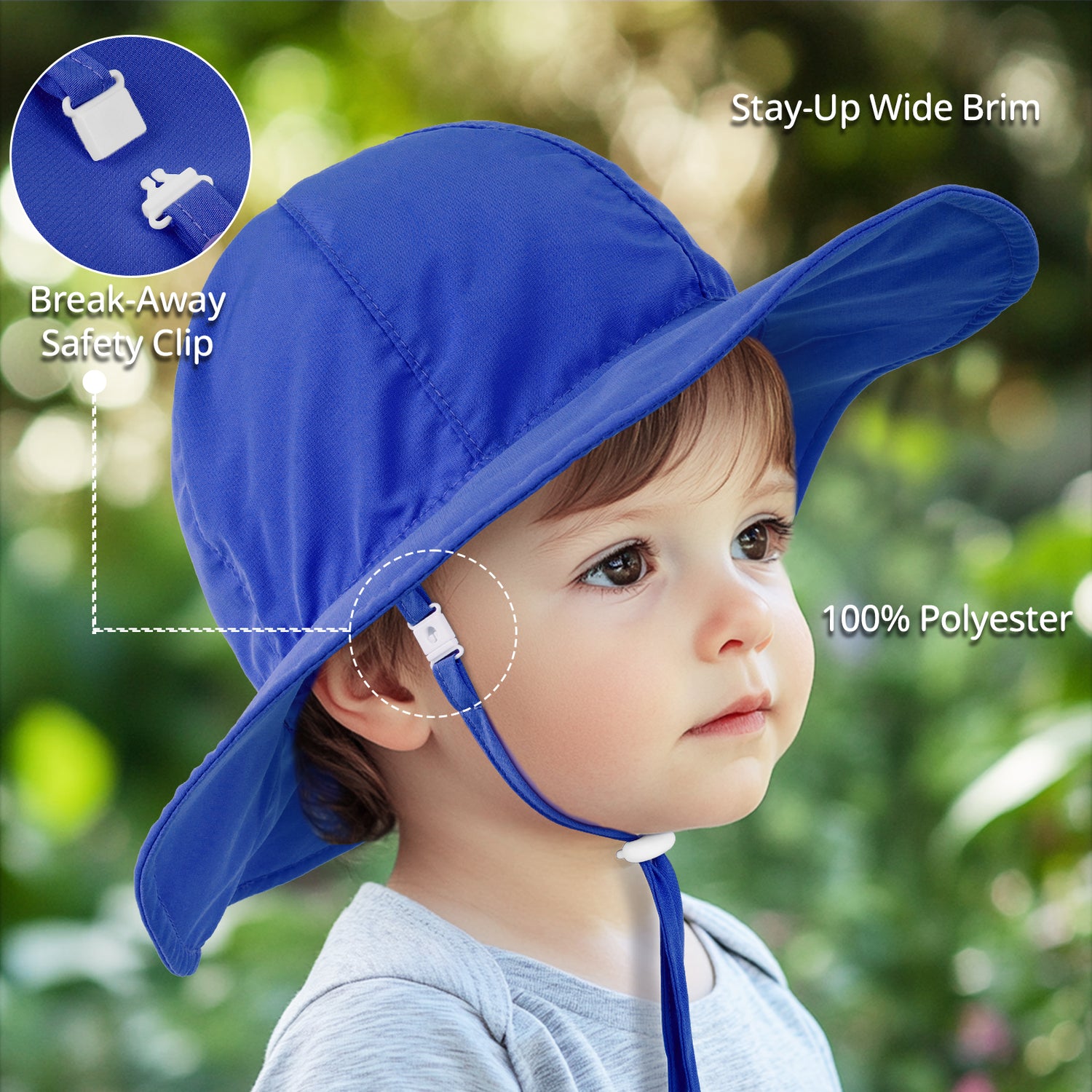 WhaleFold™ Baby Sun Hat - Blue