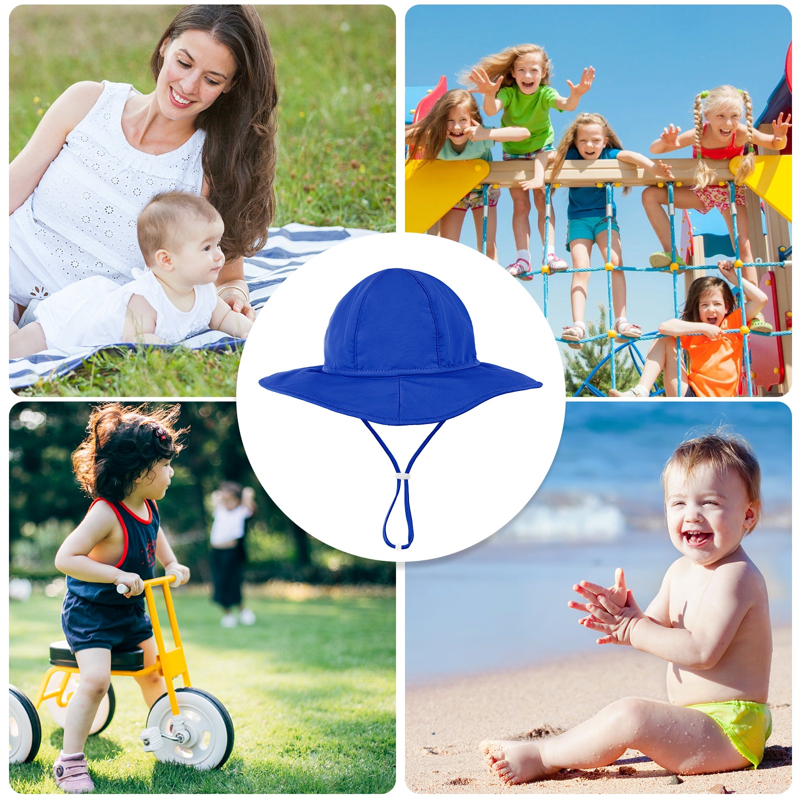 WhaleFold™ Baby Sun Hat - Blue