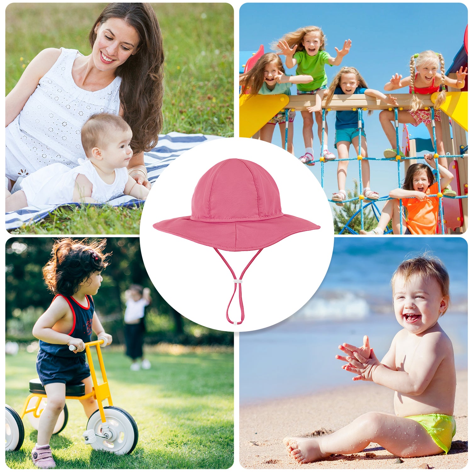 WhaleFold™ Baby Sun Hat - Pink