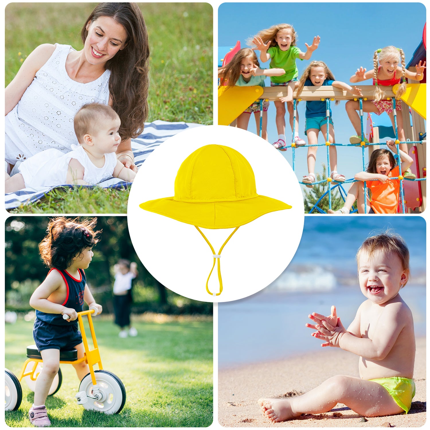 WhaleFold™ Baby Sun Hat - Yellow