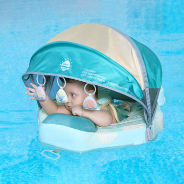 HECCEI Baby Float Seashell with Canopy