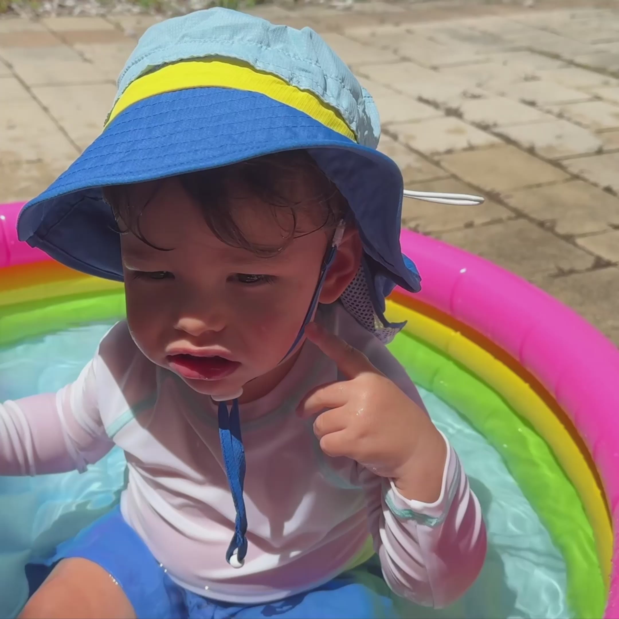 SkyCandy Sun Hat with Neck Flap - Blue