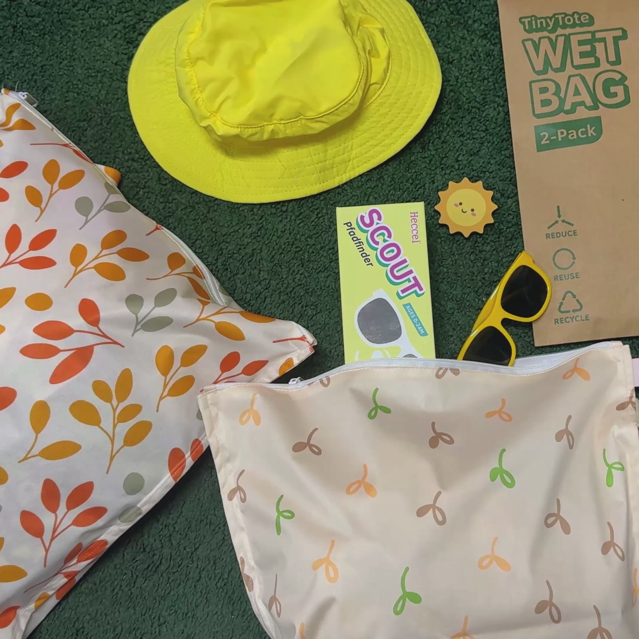 Wet Dry Bag Set 2 Pack - Leafy Canopy