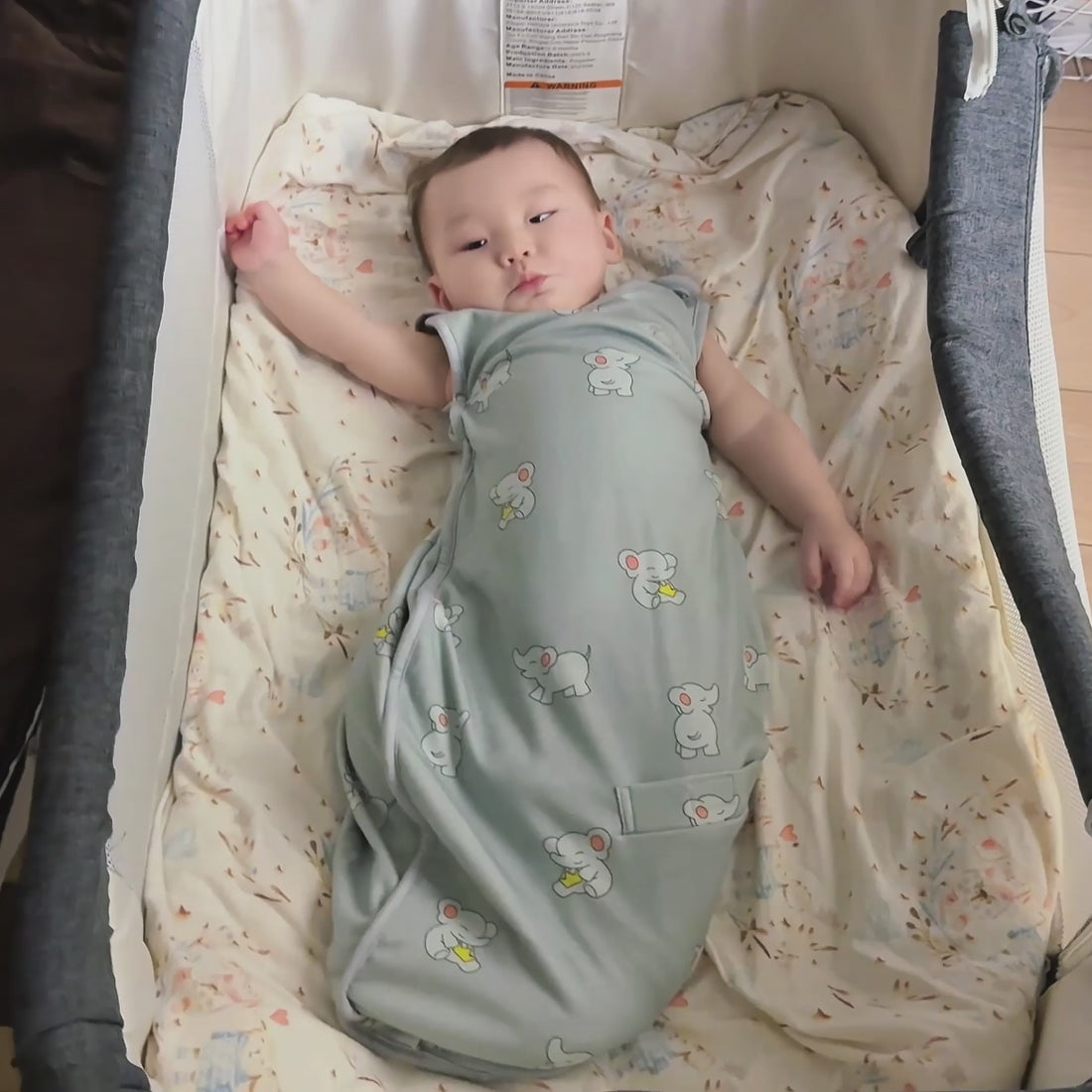 All-Season Merino Sleep sack - Snackyphant Grey