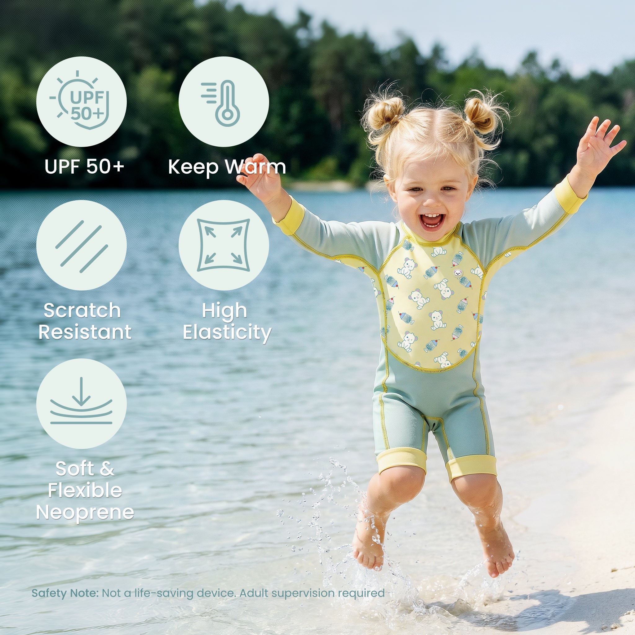 Baby Swim Wetsuit - Hecceibear Green