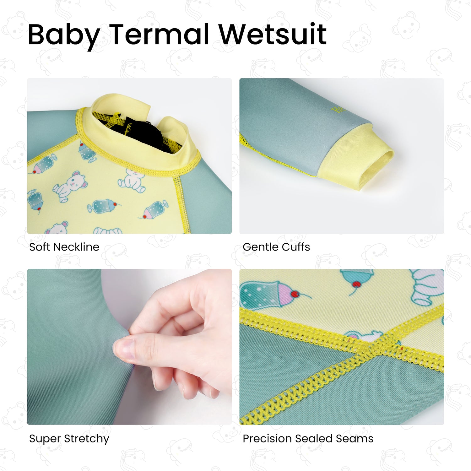 Baby Swim Wetsuit - Hecceibear Green