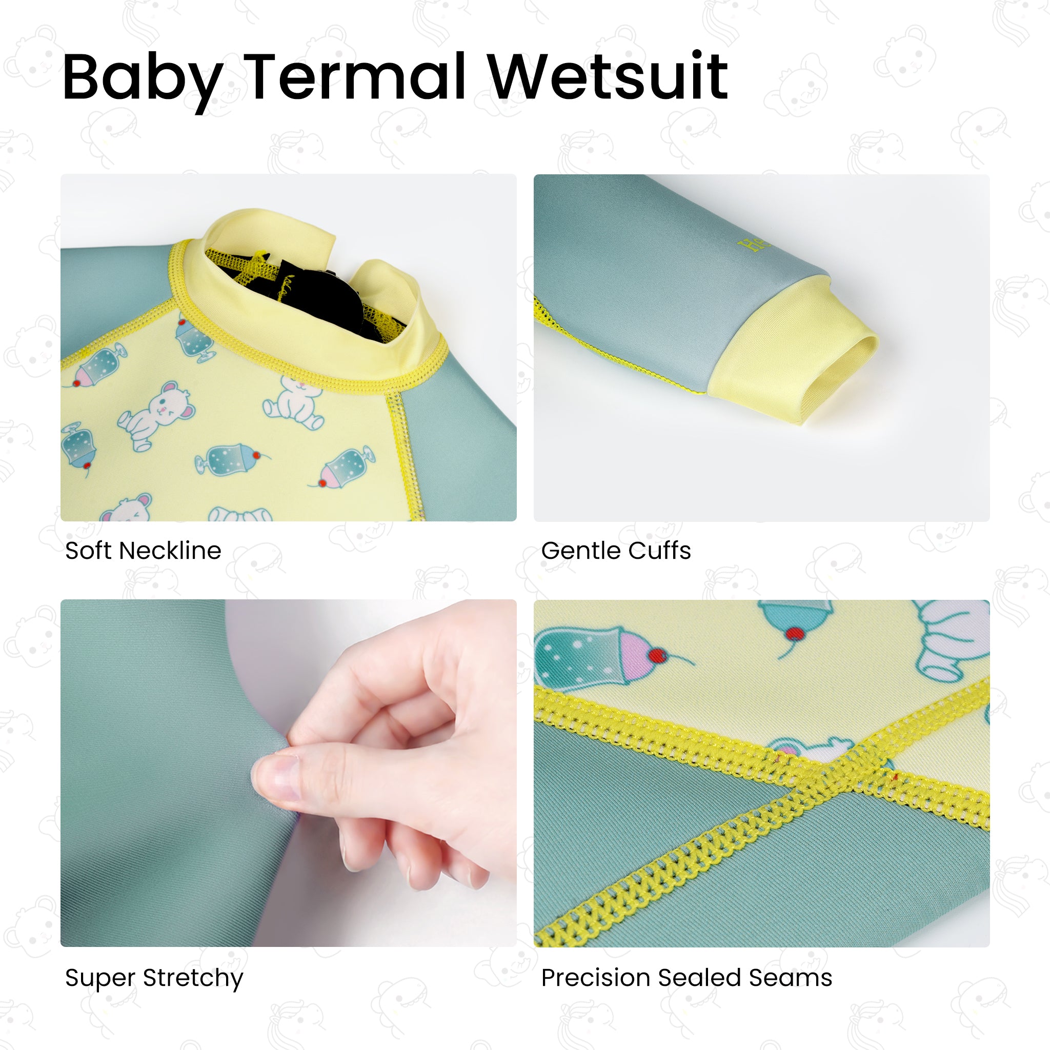 Baby Swim Wetsuit - Hecceibear Green