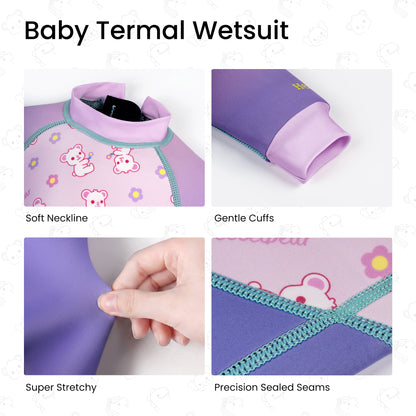 Baby Swim Wetsuit - Hecceibear Purple