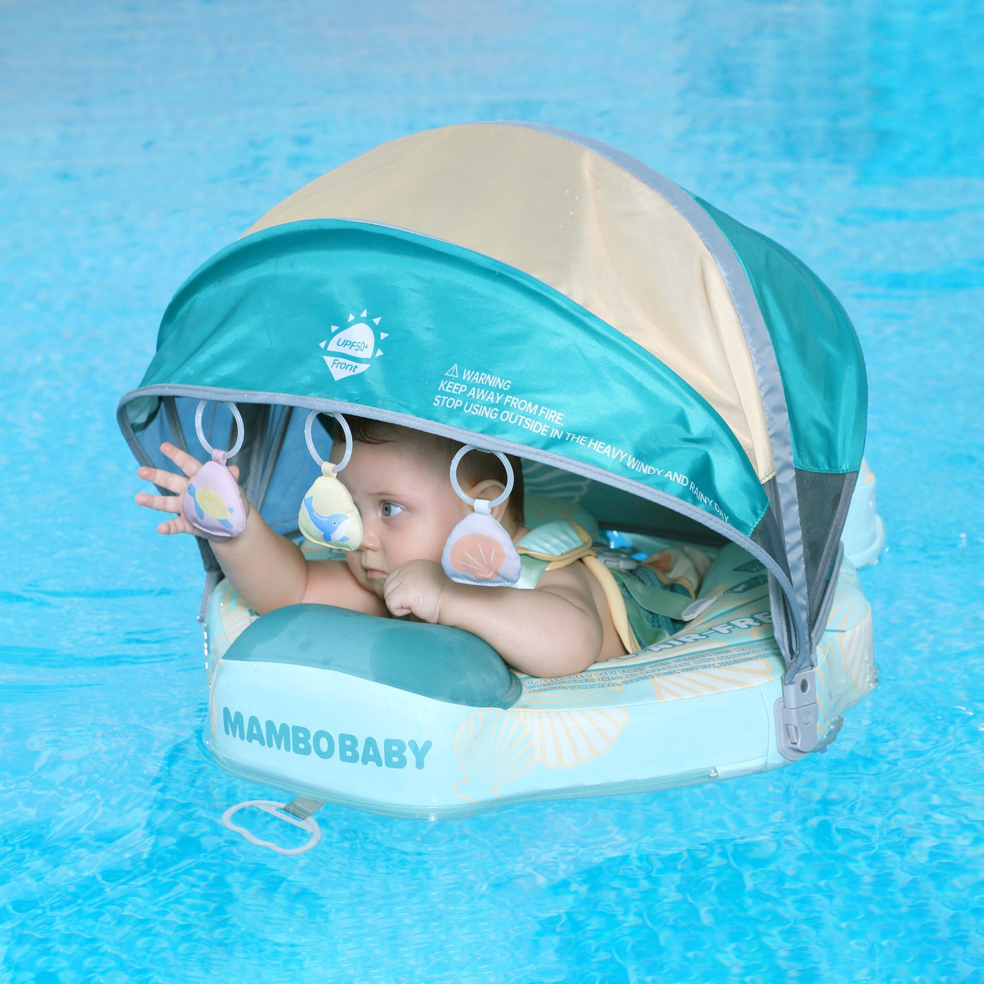 Mambobaby Float Seashell with Canopy, No.1 Best Reviews Infant Float