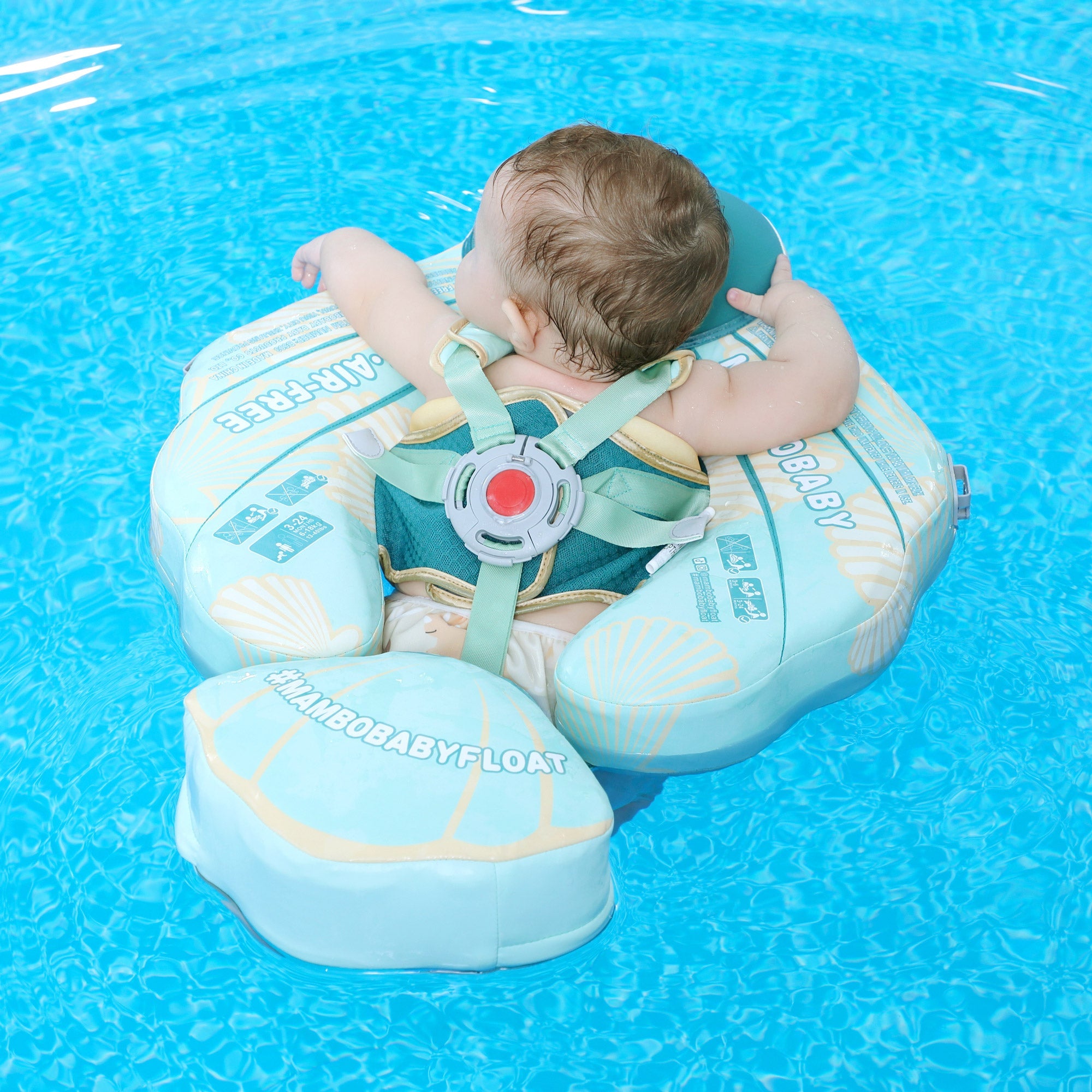 FoarmCore™ Baby Float Seashell with 3D UPF 50+ Sun Canopy