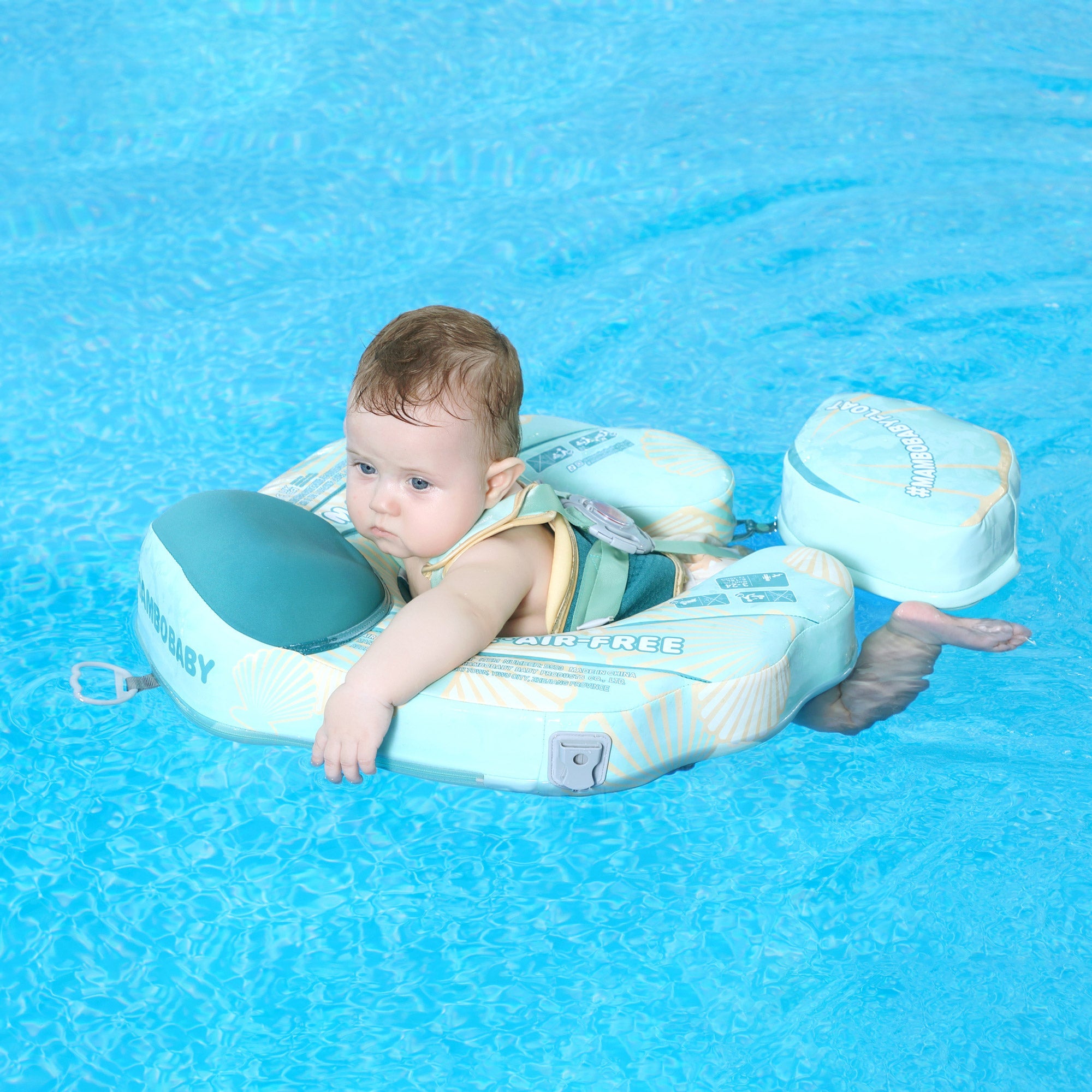 FoarmCore™ Baby Float Seashell with 3D UPF 50+ Sun Canopy