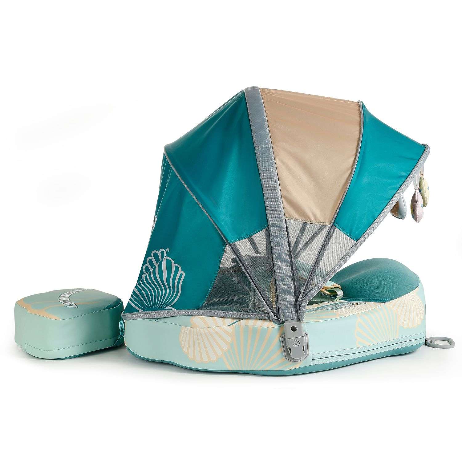 FoarmCore™ Baby Float Seashell with 3D UPF 50+ Sun Canopy