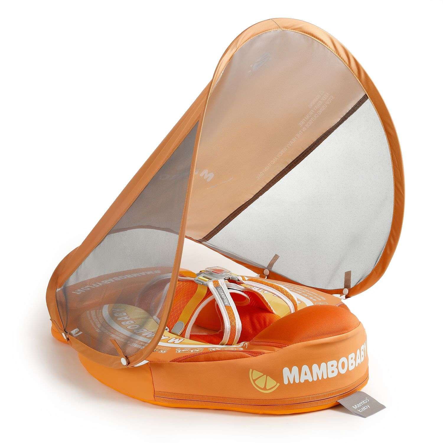 FoarmCore™ Baby Float Tangerine with UPF 50+ Sun Canopy