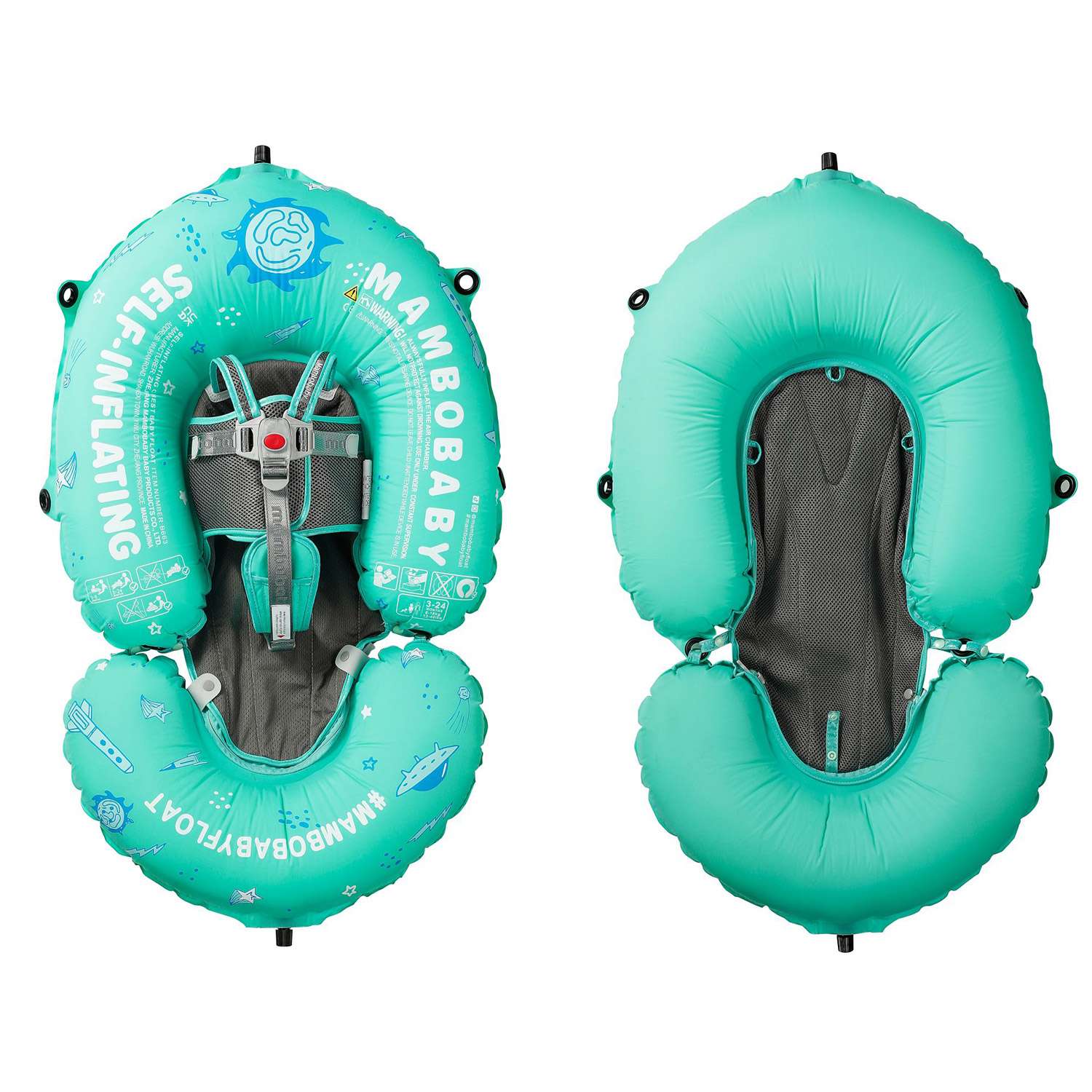 Mambobaby Self-Inflating Swim Float with Canopy