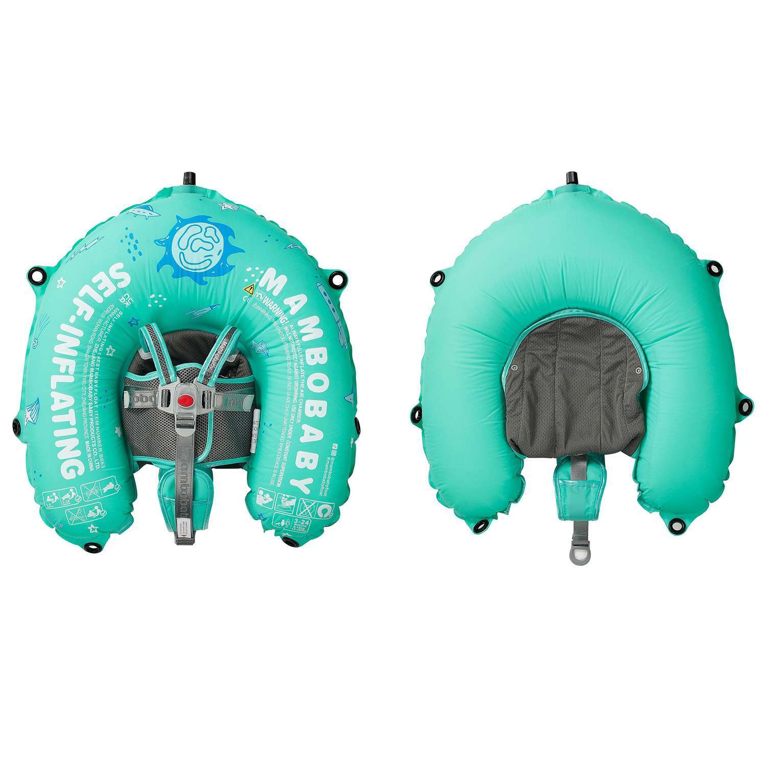 Mambobaby Self-Inflating Swim Float with Canopy