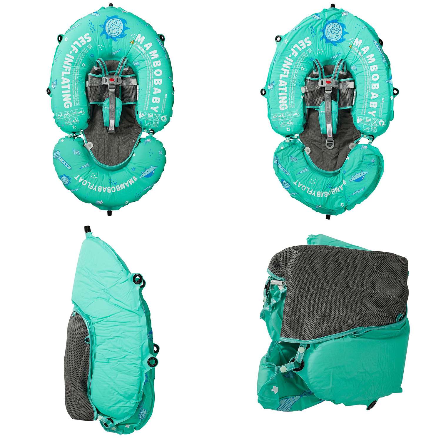 Mambobaby Self-Inflating Swim Float with Canopy