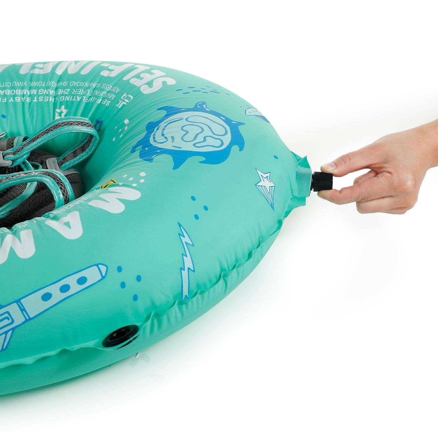 Mambobaby Self-Inflating Swim Float with Canopy