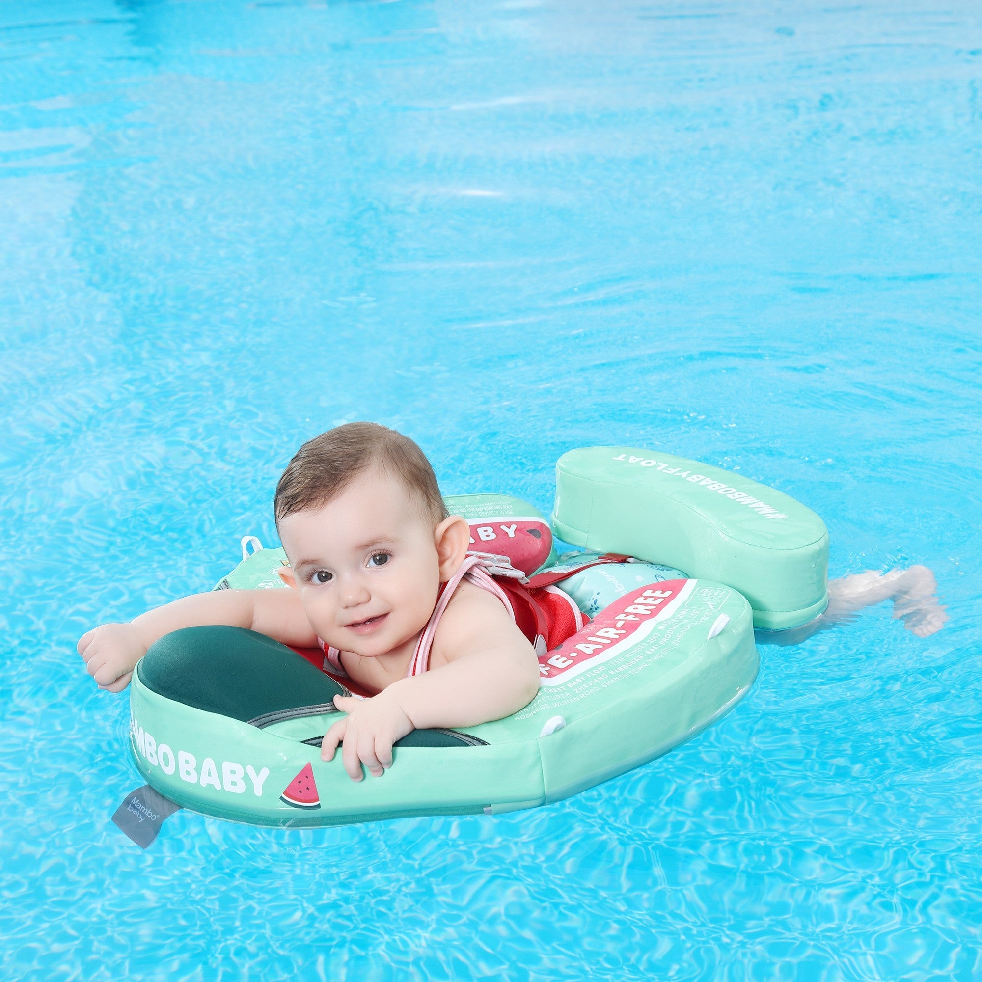 Mambobaby Baby Swim Float Watermelon with Canopy