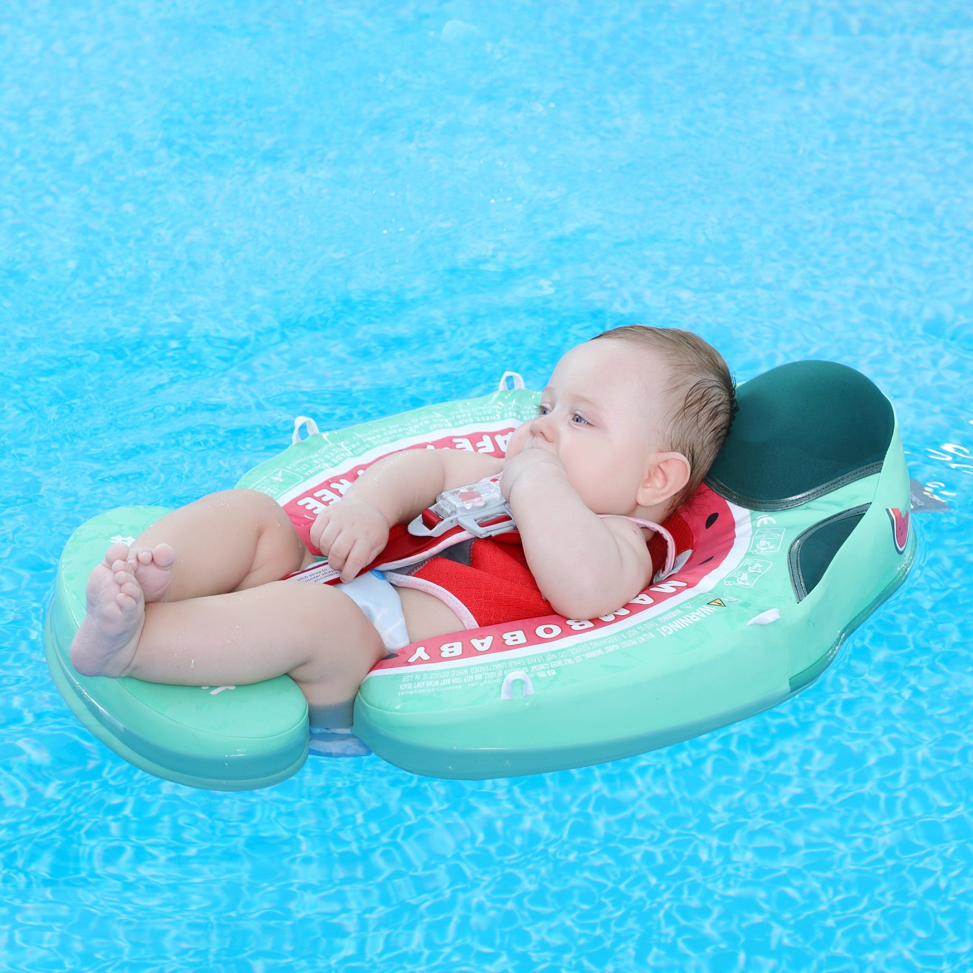 Mambobaby Baby Swim Float Watermelon with Canopy