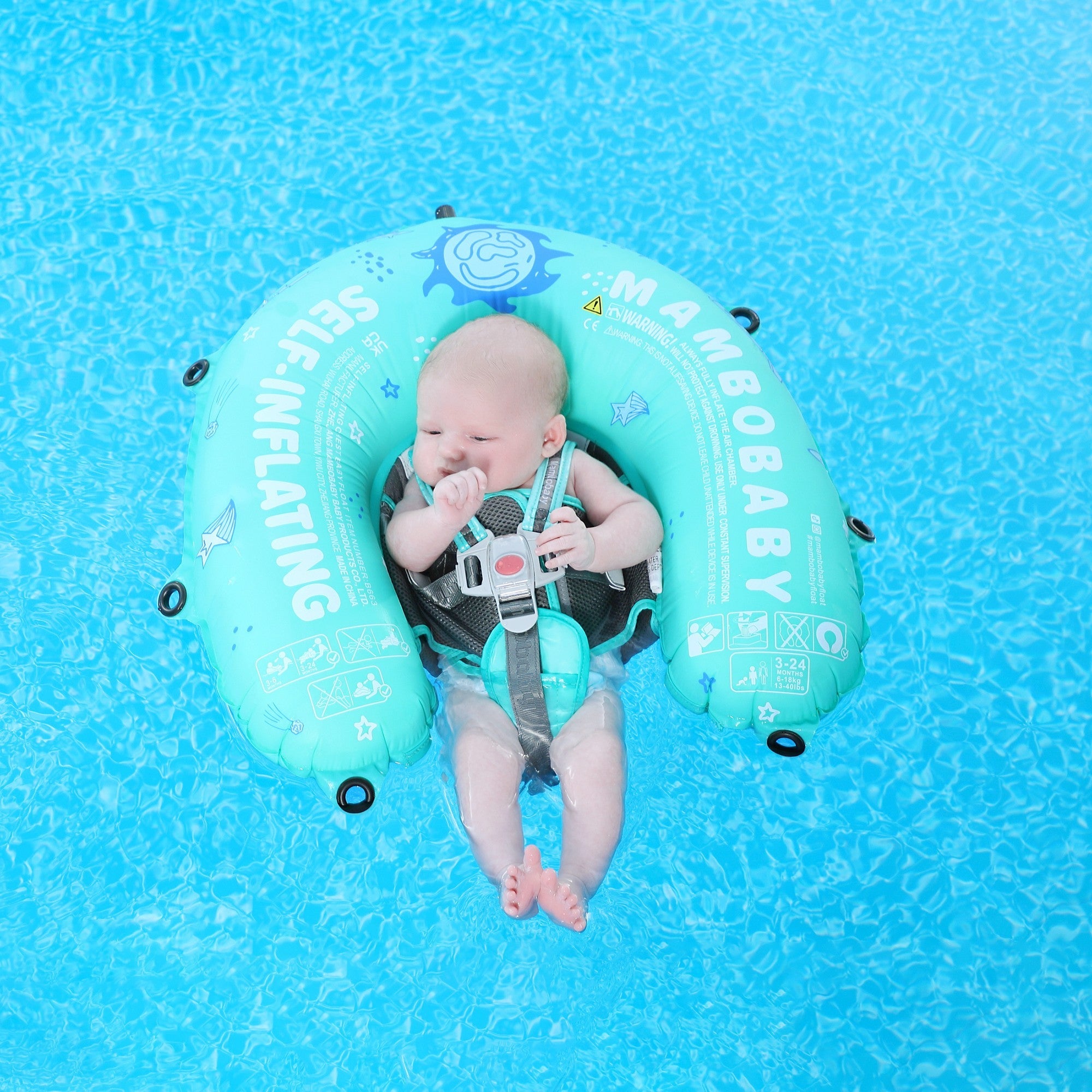 Mambobaby Self-Inflating Swim Float with Canopy