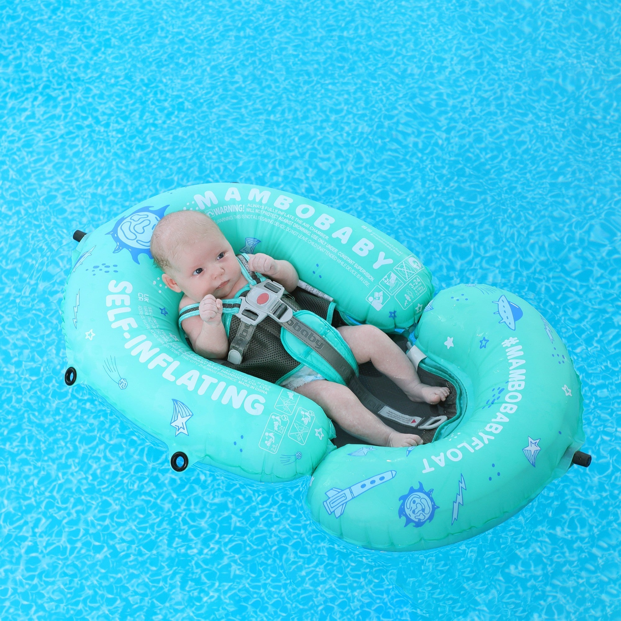 Mambobaby Self-Inflating Swim Float with Canopy