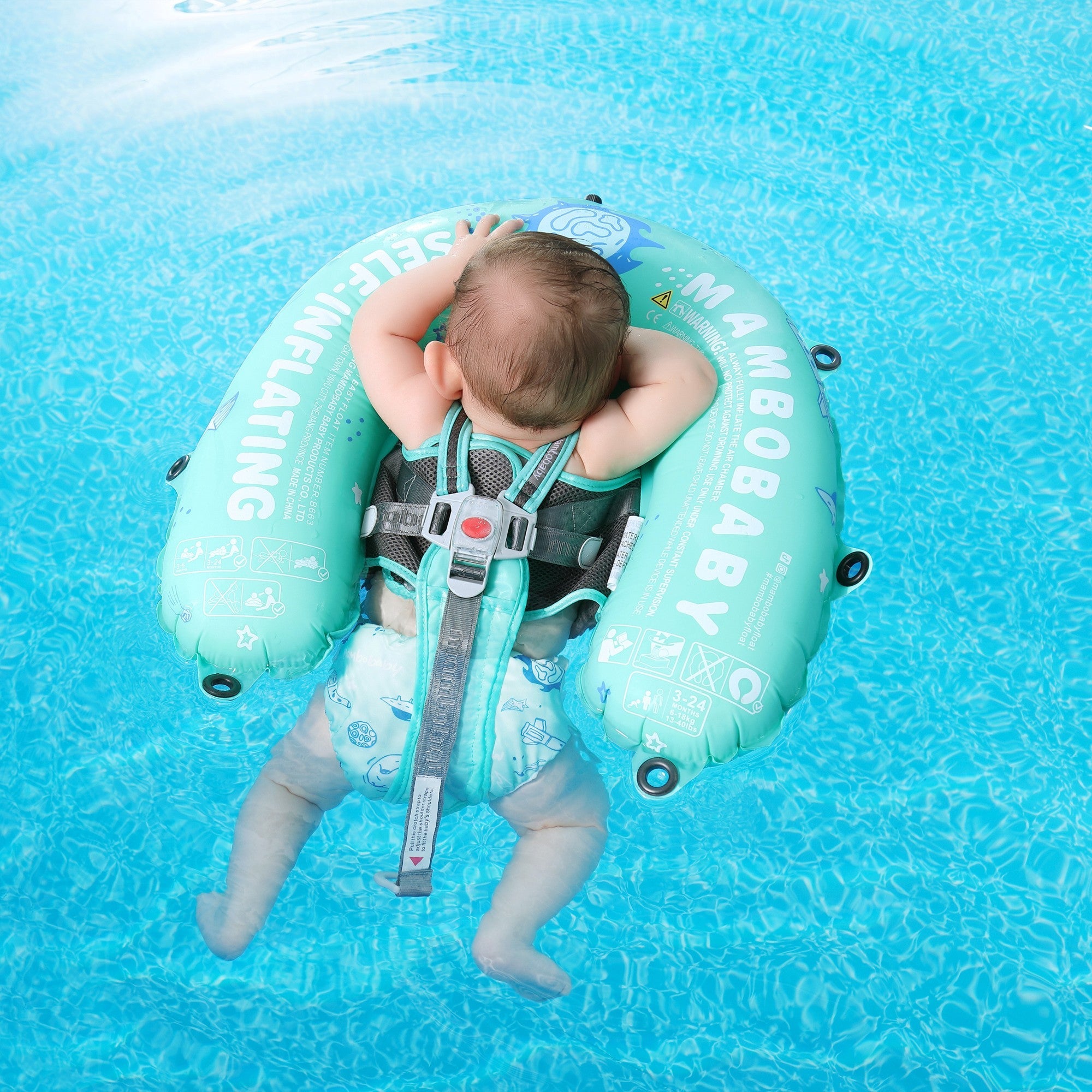 Mambobaby Self-Inflating Swim Float with Canopy