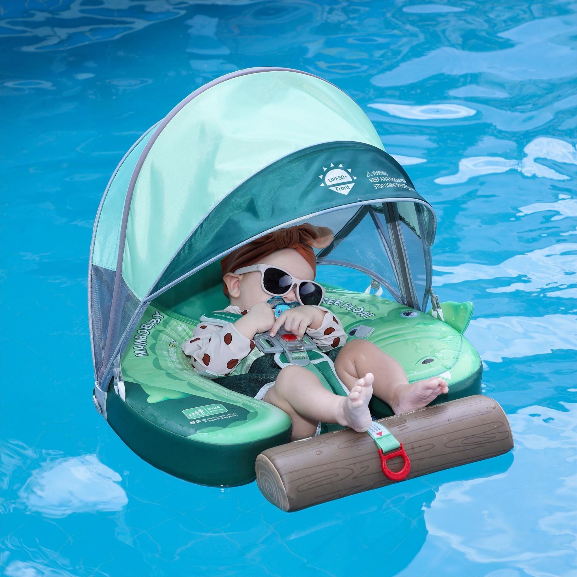 FoarmCore™ Baby Float Crocodiles with 3D UPF 50+ Sun Canopy