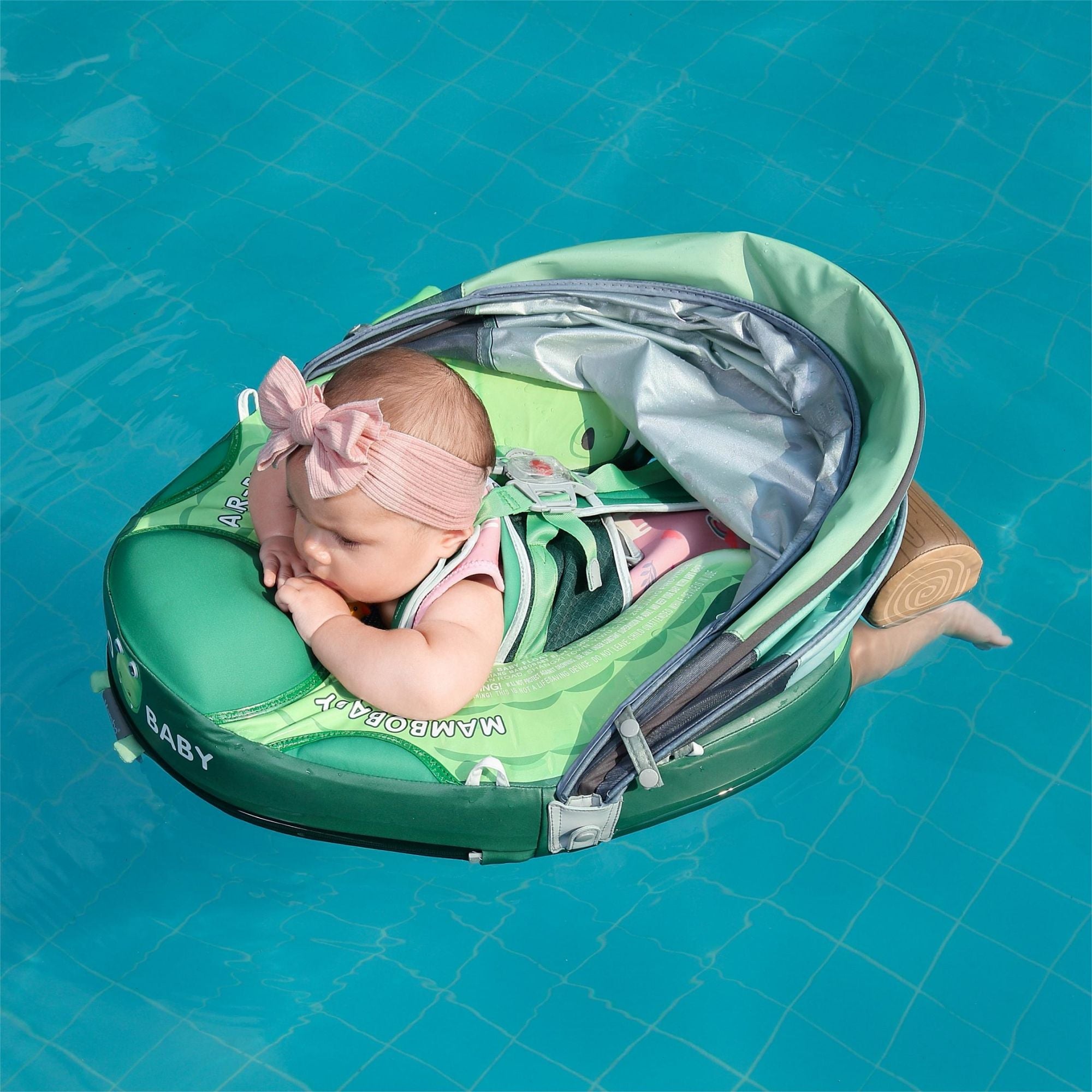 FoarmCore™ Baby Float Crocodiles with 3D UPF 50+ Sun Canopy