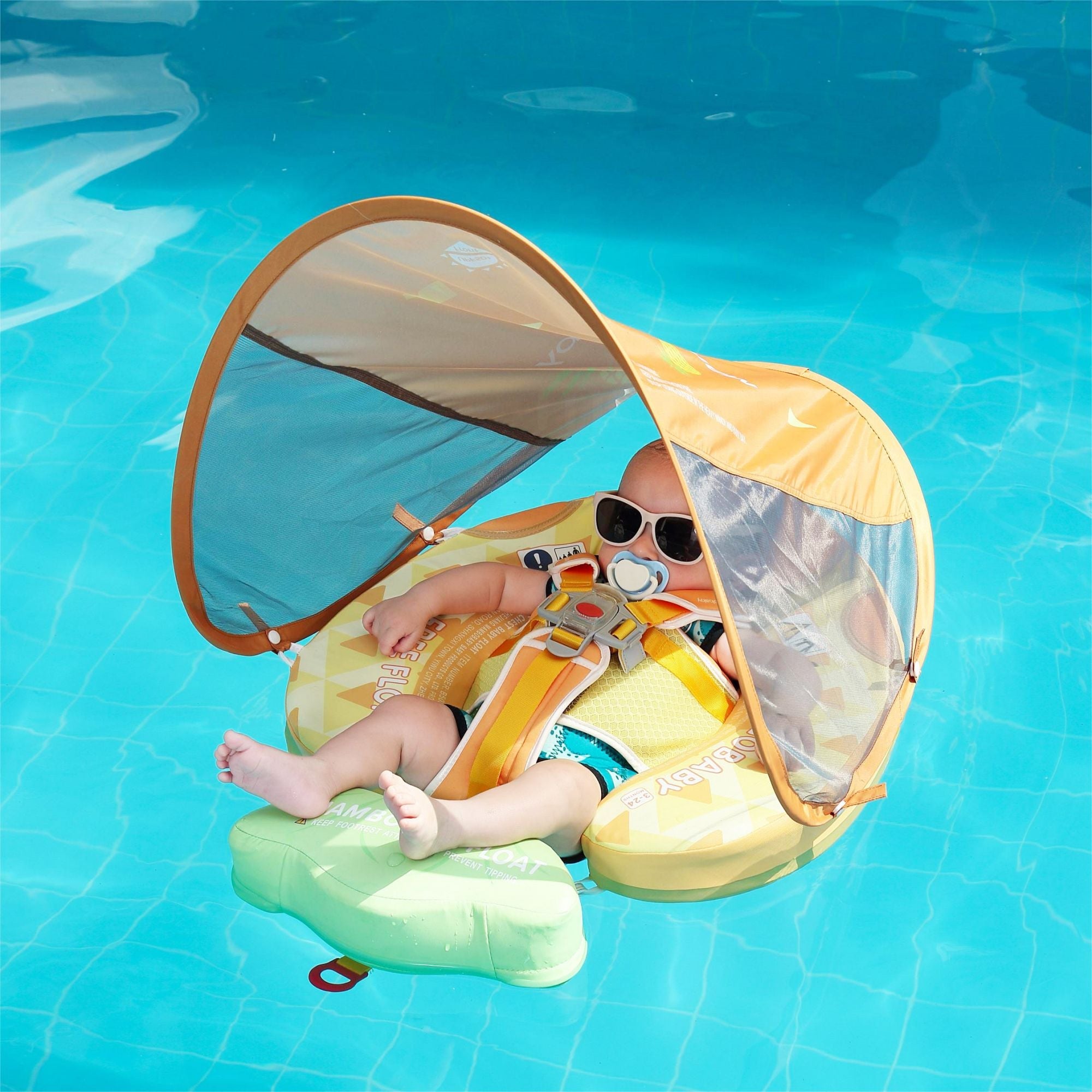 FoarmCore™ Baby Float Pineapple with UPF 50+ Sun Canopy