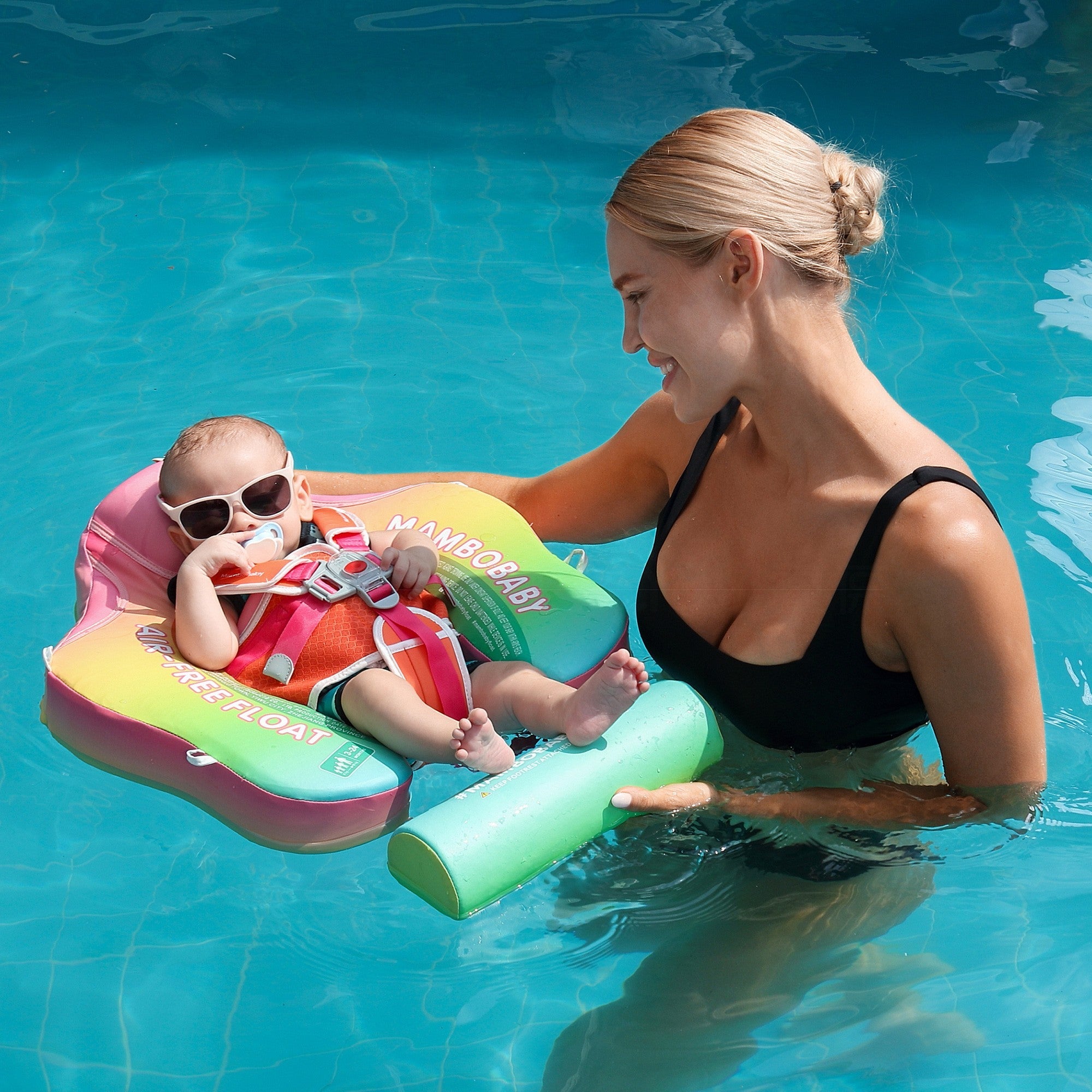 FoarmCore™ Baby Float Rainbow with UPF 50+ Sun Canopy