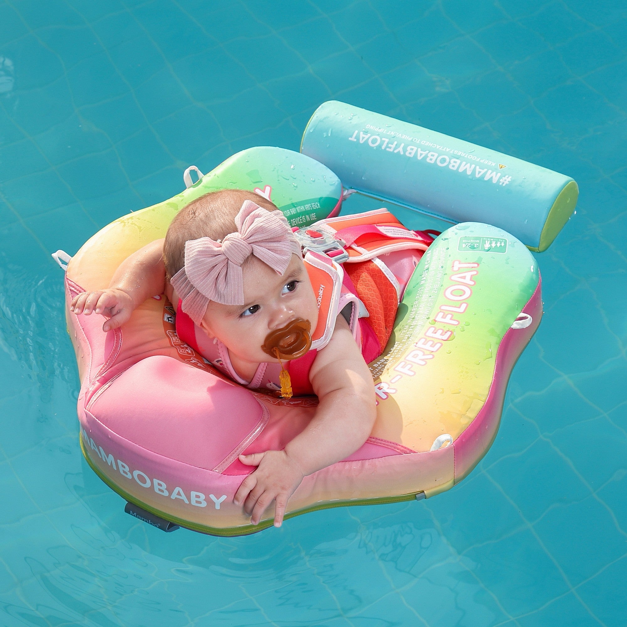 FoarmCore™ Baby Float Rainbow with UPF 50+ Sun Canopy